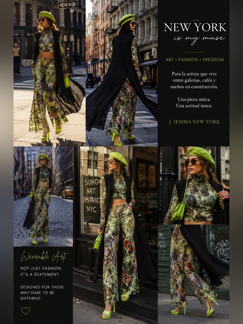 Rare J Iemma New York Wearable Art Peacock Print Boho Lagenlook Pants